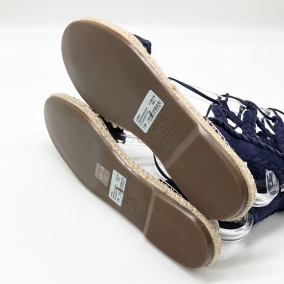 SCHUTZ Kobi Blue Suede Espadrille Flats  - Picture 7 of 7